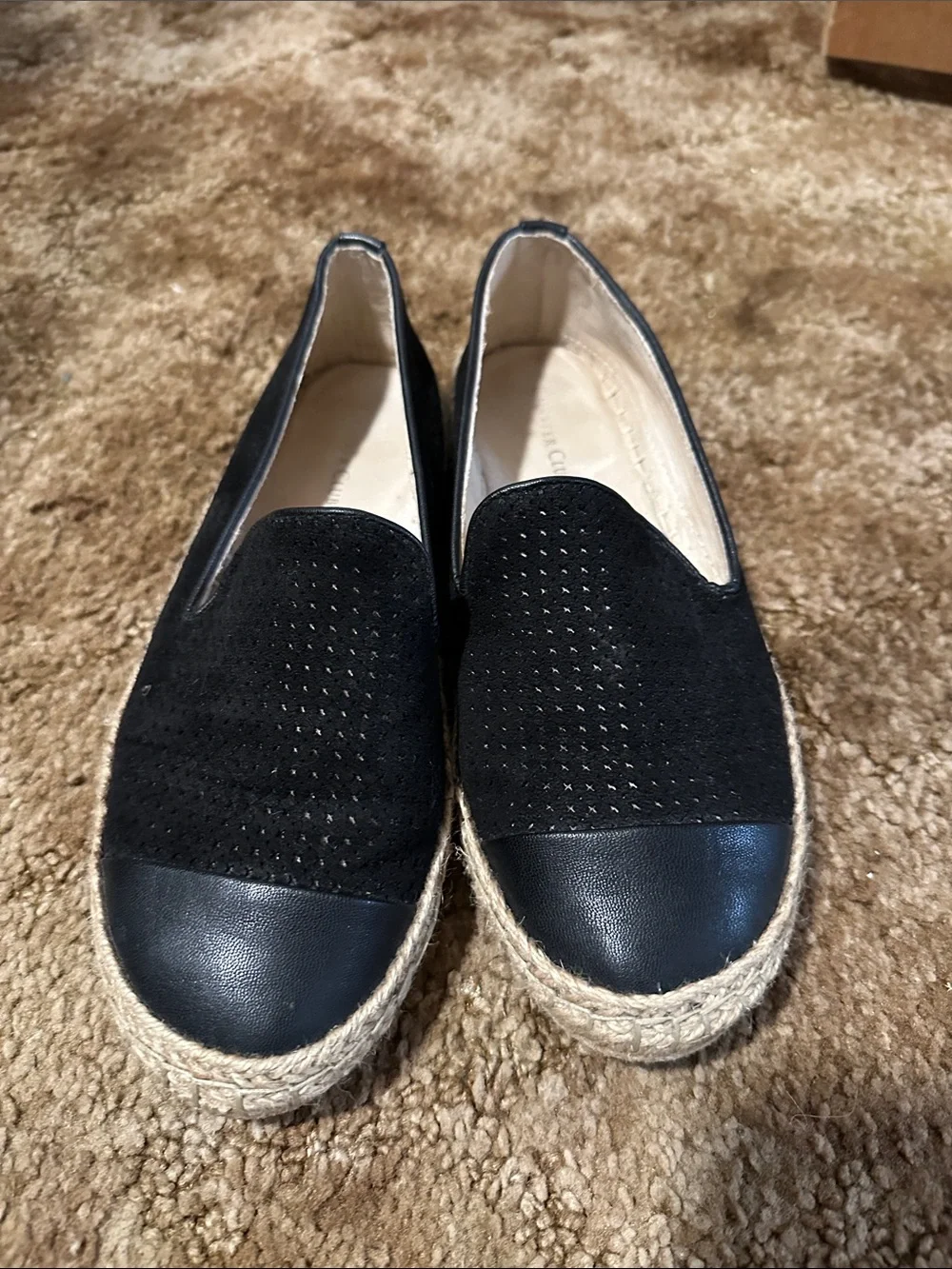 Charter Club Black Espadrille Slip-On Loafers